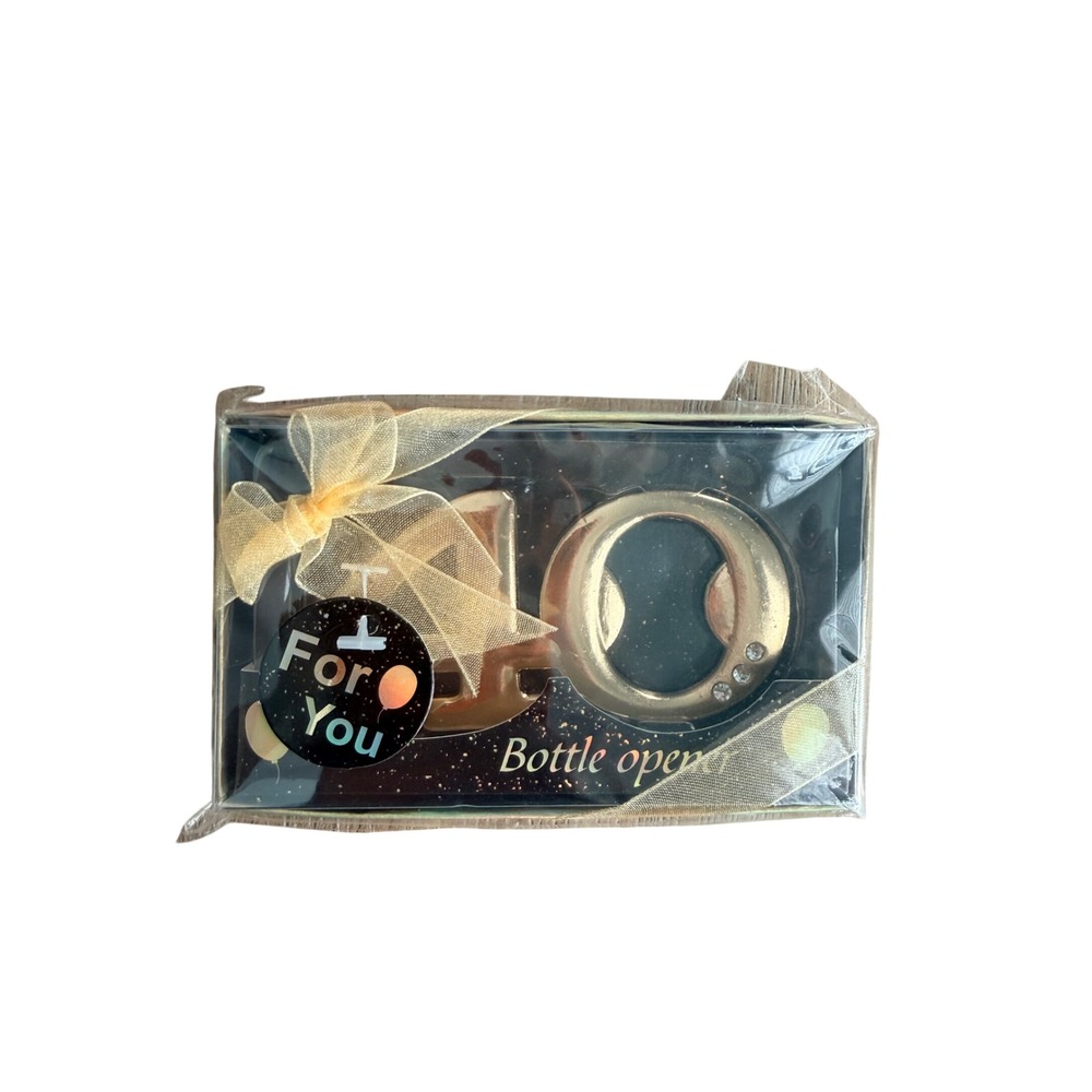 Gold Number 40 Bottle Opener 40th Anniversary Birthday Gift Favor Rhinestone New